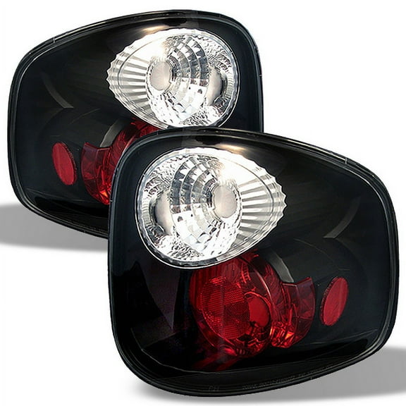 AKKON - For 1997 1998 1999 Ford F-150 Pickup Truck Black Housing Tail Brake Lights Lamps Left+Right Pair