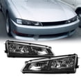 thumbnail image 1 of AKKON - For 1997 1998 Nissan 240SX / Silvia (S14 Kouki) Black Bezel JDM Headlight Lamp Set Pair, 1 of 7