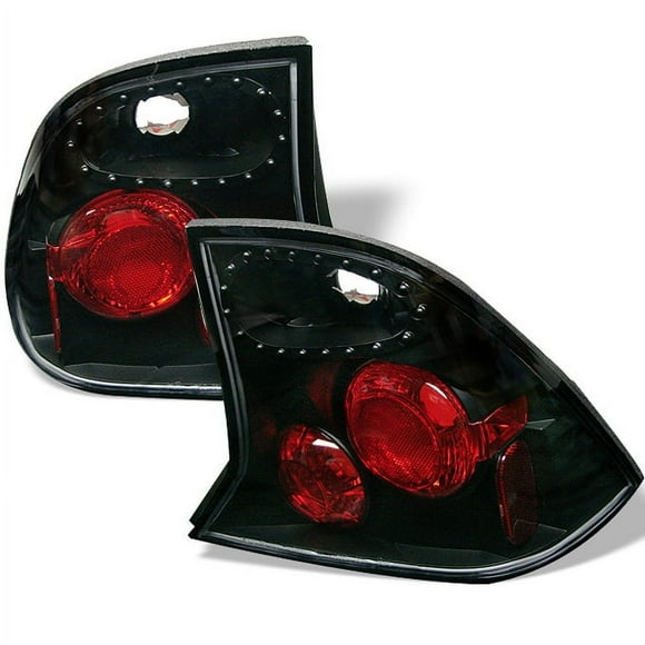 AKKON - For 2000-2004 Ford Focus 4DR Sedan Black Housing Tail Brake Lights Driver and Passenger Side