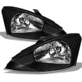 thumbnail image 1 of AKKON - For 2000-2004 Ford Focus Left Driver + Right Passenger Replacement Black Head Lights Assembly Set Pair, 1 of 6