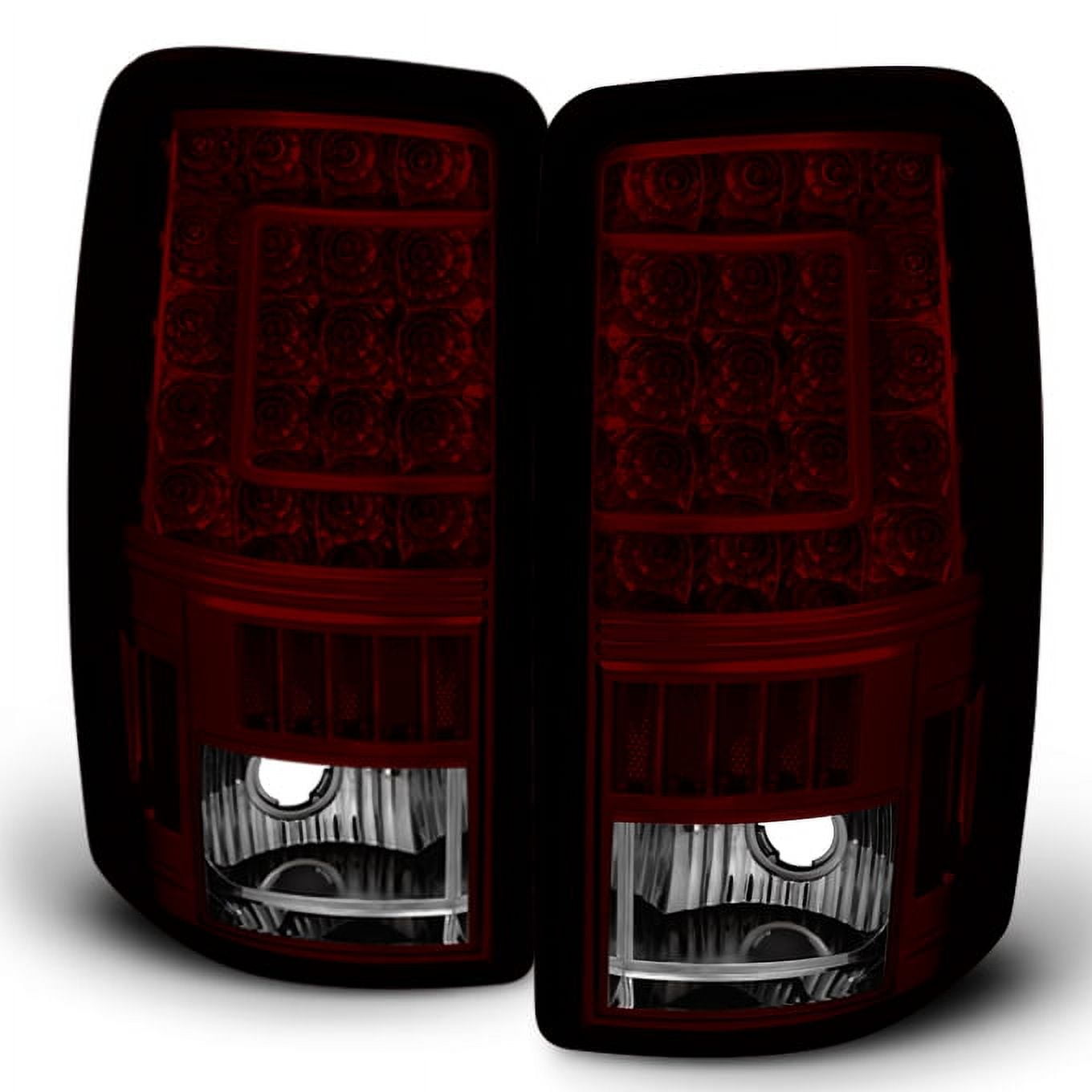 AKKON - For 2000-2006 Suburban Tahoe Yukon XL Denali Liftgate Model Style G2 Red Smoked C-Sty LED Tail Lights Brake Lamps LH+RH