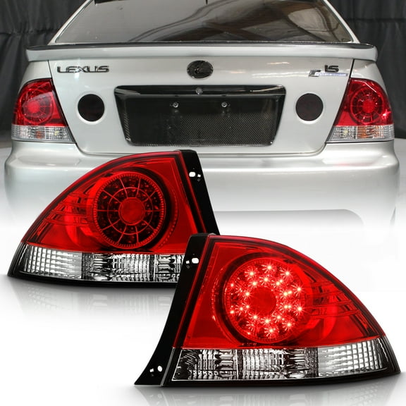 AKKON - For 2001 2002 2003 2004 2005 Lexus IS300 Altezza RS200 JDM Red LED Tail Brake Lights Left + Right Pair