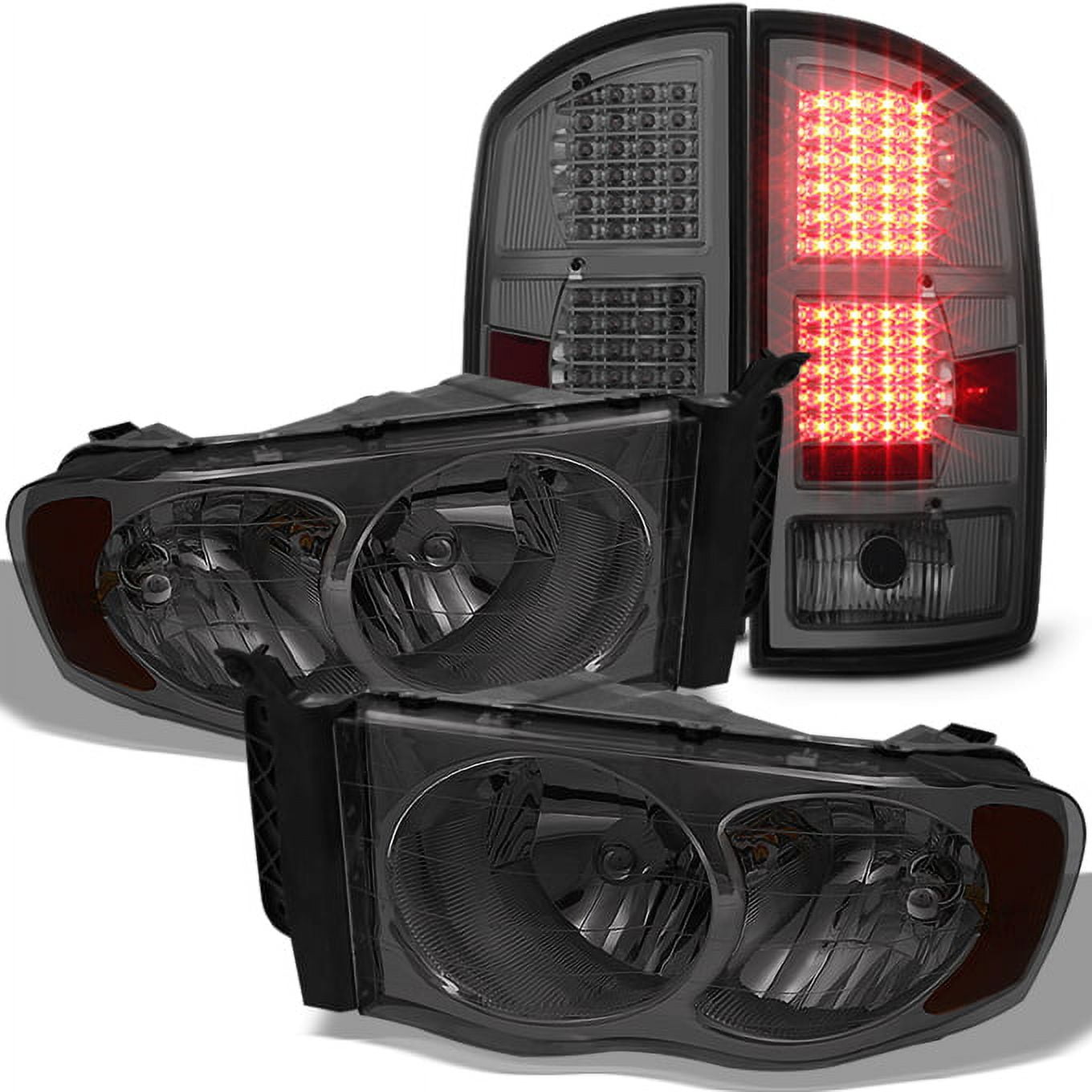 AKKON For 2002 2003 2004 2005 Dodge Ram 1500 2003 2004 2005 Ram 2500 3500 Smoke Headlights