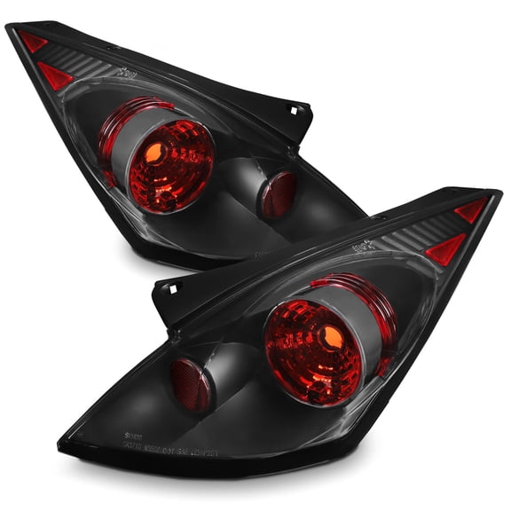 AKKON - For 2003-2005 Nissan 350Z Fairlady Z Z33 Sport Coupe JDM Black Tail Brake Lights Lamps Pair