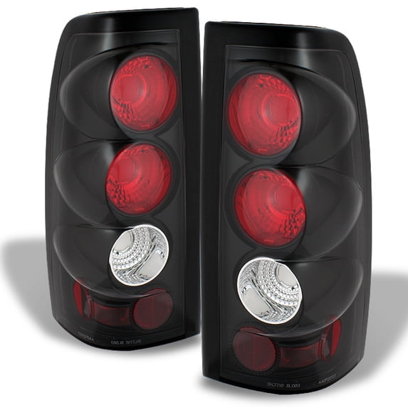 AKKON - For 2003-2006 Silverado | 07 Classic Model Pickup Truck Black Rear Tail Lights Brake Lamps Left+Right Pair