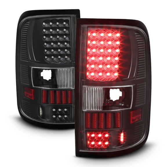 AKKON - For 2004-2008 Ford F150 F-150 Pickup Truck Styleside Model Black LED Tail Lights Brake Lamps Replacement