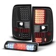 thumbnail image 1 of AKKON - For 2004-2008 Ford F150 Fleetside Pickup Black Housing LED Tail Lights Lamps + Smoke Len LED 3rd Brake Light Combo, 1 of 7