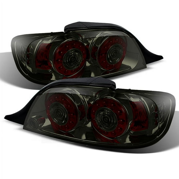 AKKON - For 2004-2008 Mazda RX-8 RX8 SE3P Smoked Lens Dual LED Round Brake Signal Tail Light Assembly L+R