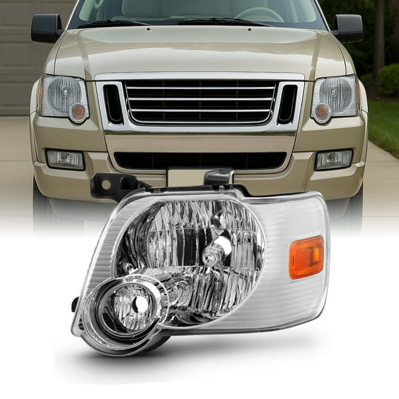 AKKON - For 2006 2007 2008 2009 2010 Ford Explorer Driver Left Side Headlight Headlamp 06 07 08 09 10