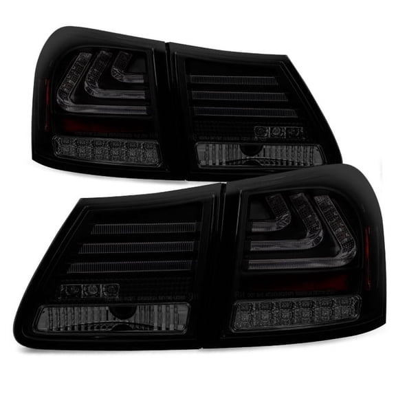 AKKON - For 2006-2011 Lexus GS300 GS350 GS430 GS 450h Driver + Passenger Replacement Black Smoke LED Tail Lights