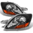 thumbnail image 1 of AKKON - For 2007-12 Toyota Yaris Sedan 4 Door Sedan Black Headlights Driver Left + Passenger Right Side Replacement Pair, 1 of 6