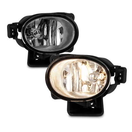 AKKON - For 2007-2008 Acura TL UA7 Chrome Clear Bumper Driving Fog Light Lamp with Bulbs Pair Left+Right