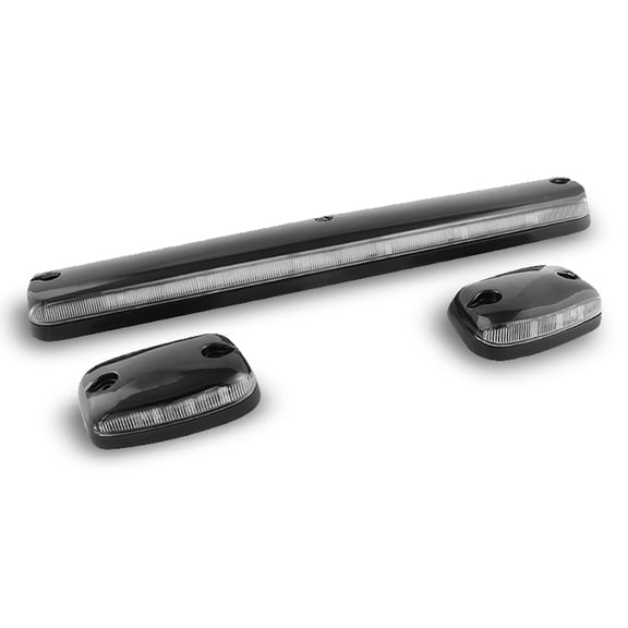 AKKON - For 2007-2013 Silverado Sierra Pickup Clear 3Pcs Amber LED Roof Top Running Cab Lights Replacement