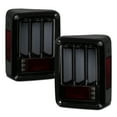 thumbnail image 1 of AKKON - For 2007-2018 Jeep Wrangler JK Sequential Signal LED Tail Lights Lamps Assembly - Black Smoked, 1 of 7