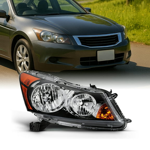 AKKON - For 2008 2009 2010 2011 2012 4-Door Sedan Honda Accord Right Passenger Side Headlight Headlamp Assembly