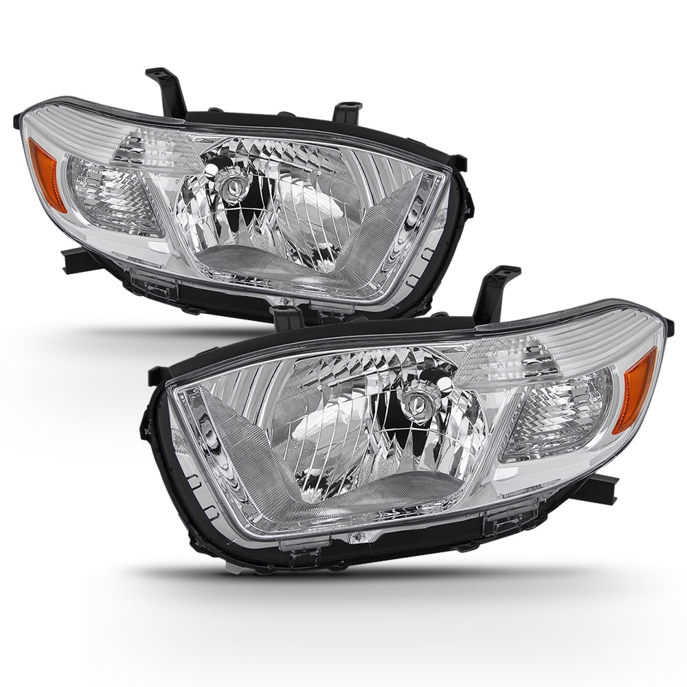 AKKON - For 2008 2009 2010 Toyota Highlander Headlights Pair Driver Left+Passenger Right Side Replacement