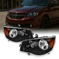 thumbnail image 1 of AKKON - For 2008-2016 Chrysler Town & Country | 11-20 Dodge Grand Caravan Black Headlights Headlamps Left + Right, 1 of 4