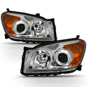 AKKON - For 2009 2010 2011 2012 Toyota RAV4 Clear Headlights Lamps Front Pair Driver Left+ Passenger Right Side