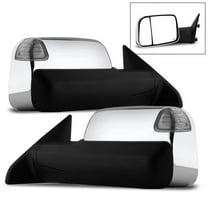 AKKON - For 2009-2012 Dodge Ram 1500/2500/3500 Extendable Towing Power Telescoping Wide Angle Side Mirrors Left   Right Pair