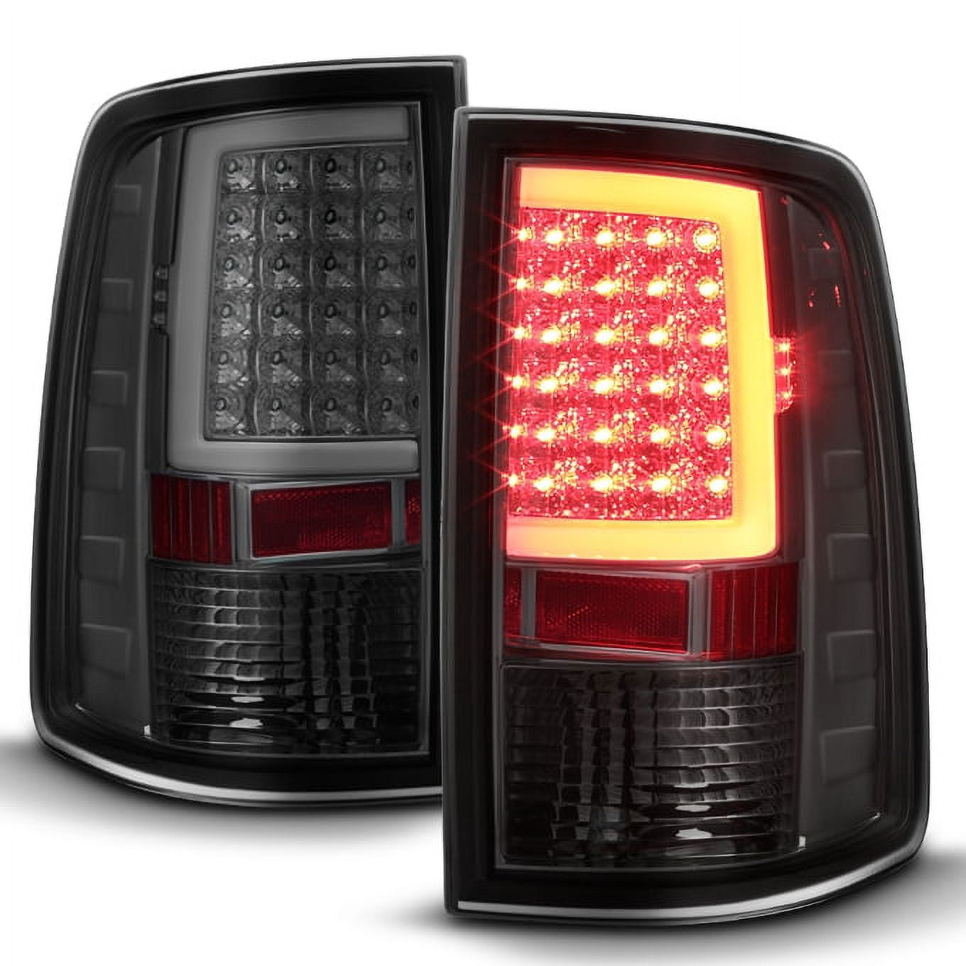 Smoke LED Tail Lights For Dodge Ram 1500 2500 3500 (2009-2018) – Chrome Housing, DOT/SAE