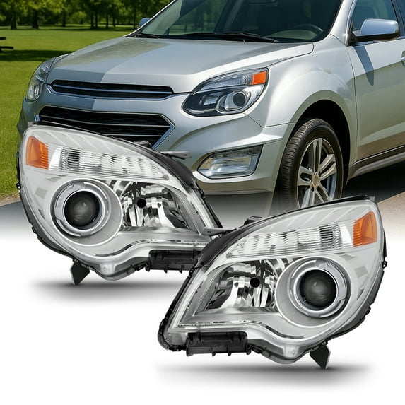 AKKON - For 2010 2011 2012 2013 2014 2015 Chevy Equinox Halogen Type Projector Headlight Headlamp Left & Right Set