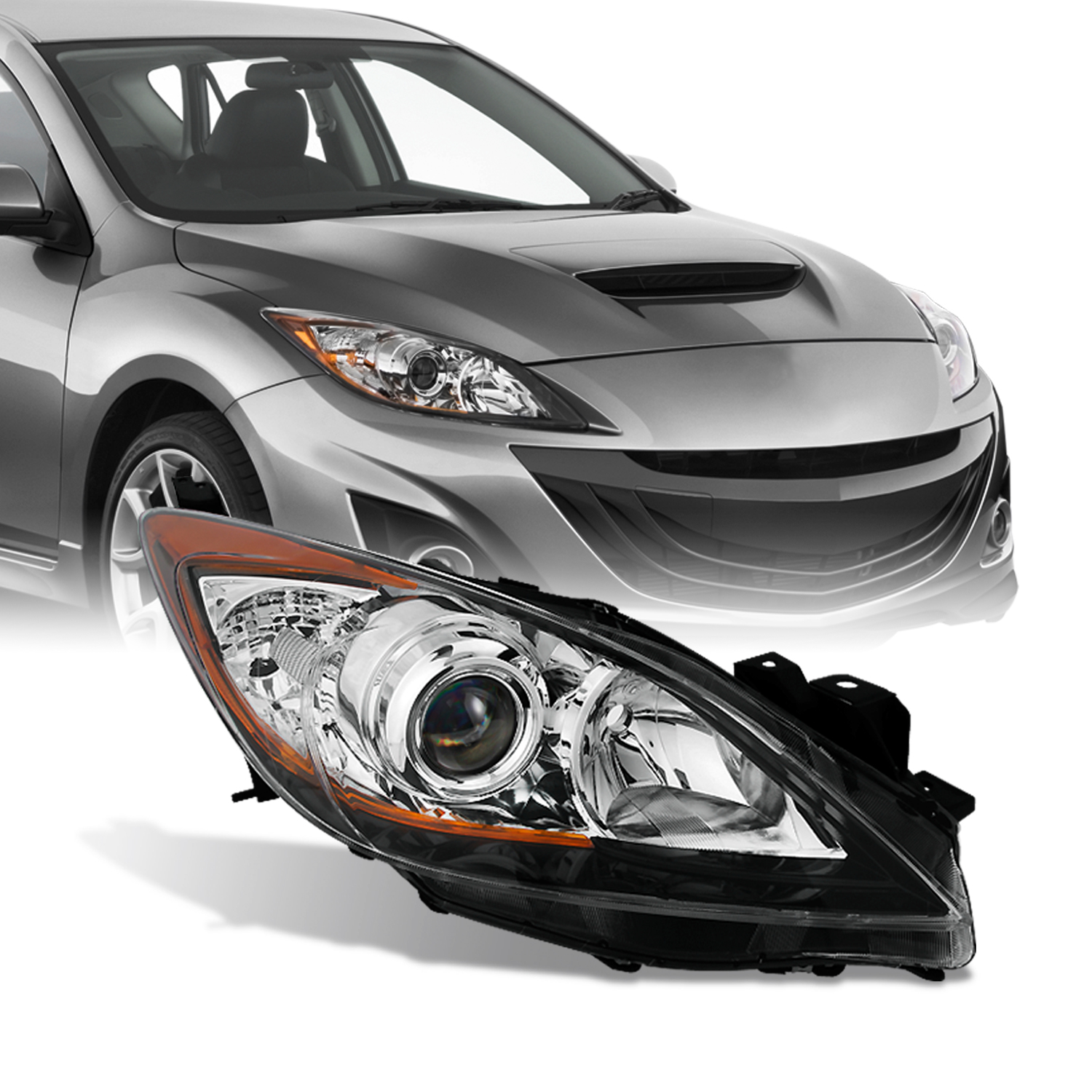Compatible With Mazda 3 2010-2013 Power Heated Side Mirror With Turn Signal - Passenger Right Replacement - View #9