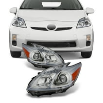 AKKON - For 2010 2011 Toyota Prius Halogen Style Clear Left & Right Side Projector Headlights Head Lamps Pair