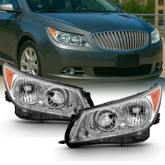 AKKON - For 2010-2013 Buick LaCrosse Headlight Driver Left + Passenger Rlight Side Pair Headlamp Replacement