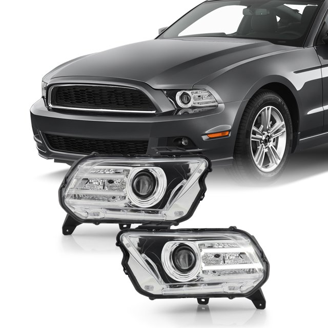 AKKON For 20102014 Ford Mustang LED Light Bar DRL Chrom Housing