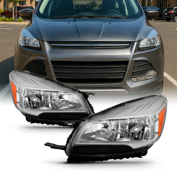 AKKON - For 2013 2014 2015 2016 Ford Escape Headlight Driver Left+ Passenger Right Side Replacement