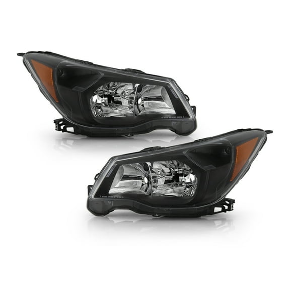 AKKON - For 2014-2016 Subaru Forester OE Factory Halogen Style Pair Headlights - Black Housing
