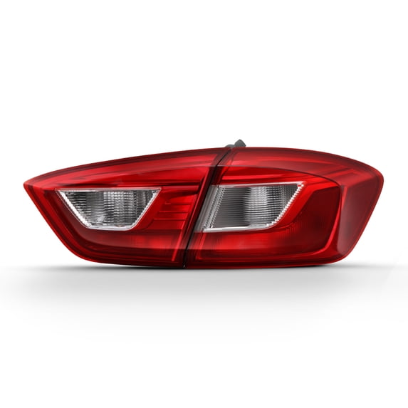 AKKON - For 2016-2019 Chevy Cruze Passenger Size Outer + Inner Tail Light Assembly Chrome Housing Clear Lens