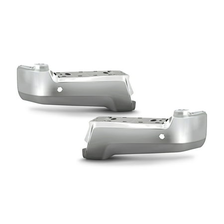 AKKON - For 2017-2019 Ford F-250 F-350 Super Duty Rear Bumper Cap End w/ Parking Sensor Hole Pair Replacement