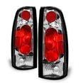 thumbnail image 1 of AKKON - For 88-98 C/K Series Sierra Silverado Tahoe Suburban Blazer Chrome Housing Tail Brake Lights Assembly, 1 of 6