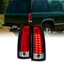 AKKON - For 88-98 Chevy C/K Series Pickup Truck GMC Sierra Rear Red Clear LED Tail Lights Brake Lamps Pair