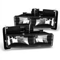 thumbnail image 1 of AKKON - For 88-98 Silverado Tahoe Blazer Suburban Yukon sierra Truck Black Headlight Left+Right Pair Set, 1 of 4