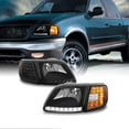 thumbnail image 1 of AKKON - For 97-03 Ford F150 97-02 Expedition Black DRL LED Headlights w/LED Corner Signal Lights Replacement, 1 of 7