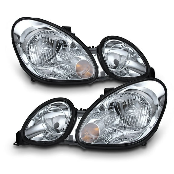 AKKON - For 98-05 Lexus GS Series S160 Aristo Chrome Clear Headlights Lamps Direct Replacement Left + Right