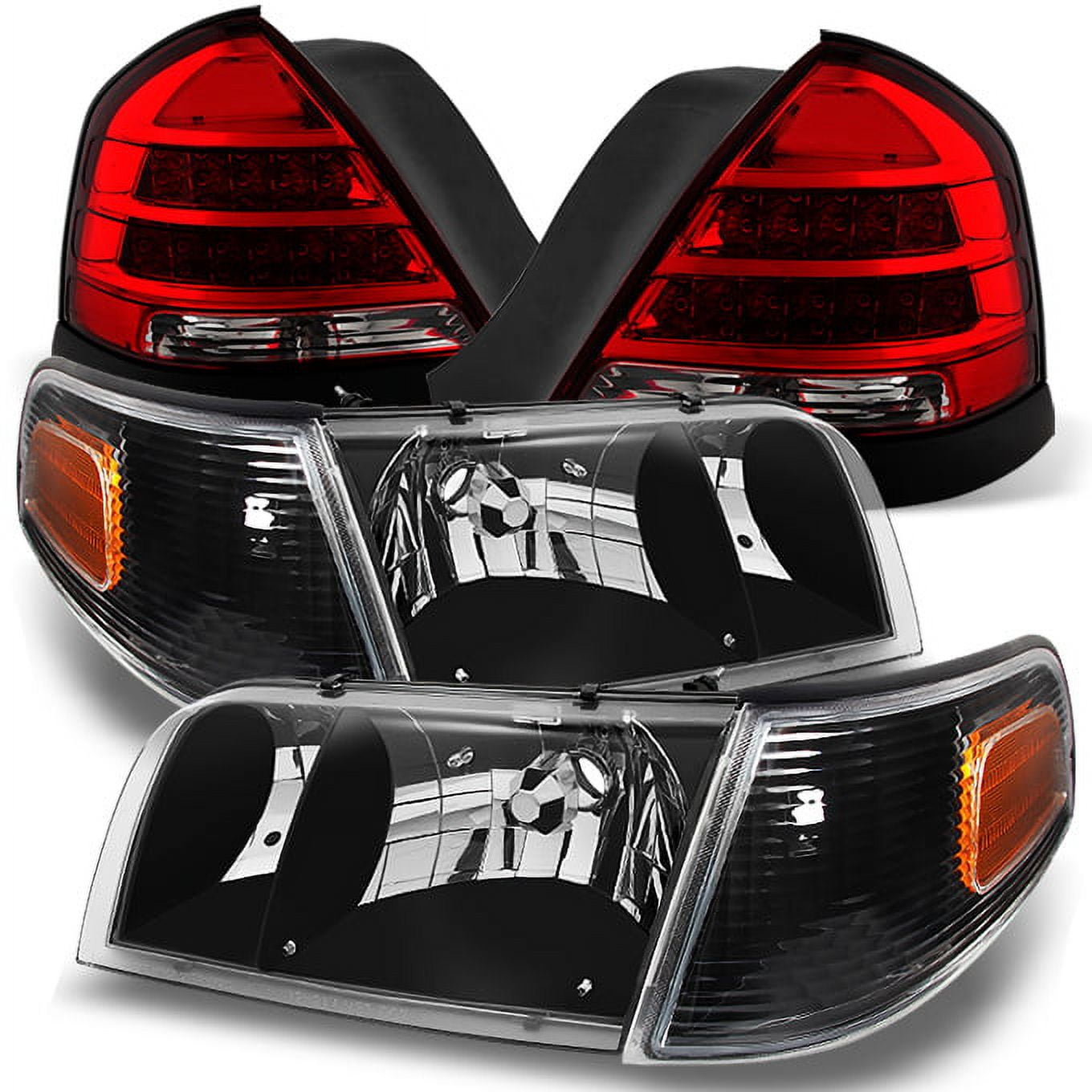 For 1998 to 2011 ford crown victoria 3d led bar 2024 styling tail light stop brake lamps