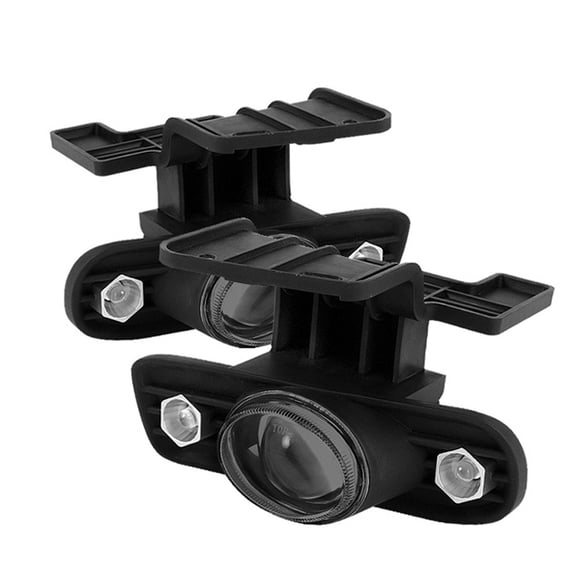 AKKON - For 99-02 Chevy Silverado | 00-06 Tahoe Suburban Black Bezel Smoked Projector Fog Light + LED Light