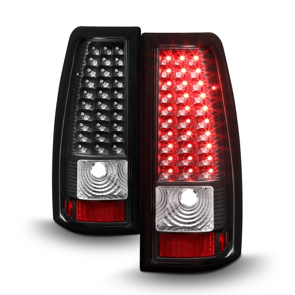 AKKON - For 99-02 Chevy Silverado 09-03 GMC Sierra Pickup Truck Black G2 LED Tail Lights Brake Lamps Replacement