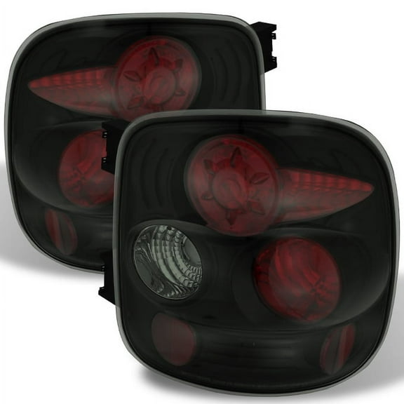 AKKON - For 99-04 Chevy Silverado | GMC Sierra Stepside Model Black Smoked Tail Lights Rear Brake Driver/Passenger Lamps