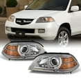 thumbnail image 1 of AKKON - For Acura MDX Direct Replacement Chrome Bezel Headlights Driver/Passenger Head Lamps Pair New, 1 of 6