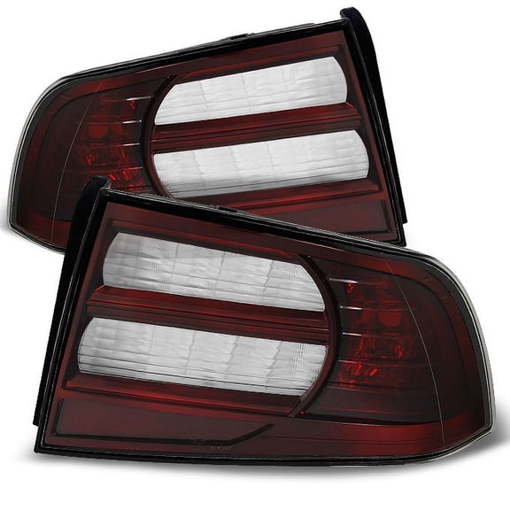 AKKON - For Acura TL UA6 UA7 Dark Red Clear Tail Lights Rear Brake Lamps Replacement Left + Right