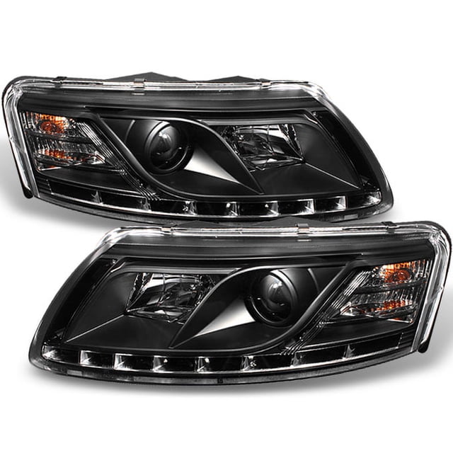 FK LED Headlights LED DRL Projector Audi A6 4B C5 01-04 black S6 S-Line RHD main image 1
