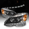 thumbnail image 1 of AKKON - For Benz W204 C-Class 4 Doors Sedan Black Bazel DRL LED Projector Halogen Type Projector Headlights, 1 of 7