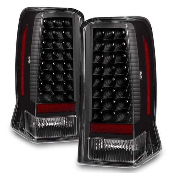 AKKON - For Black 02-06 Cadillac Escalade 03-06 Escalade ESV Rear LED Tail Lights Brake Lamps Replacement