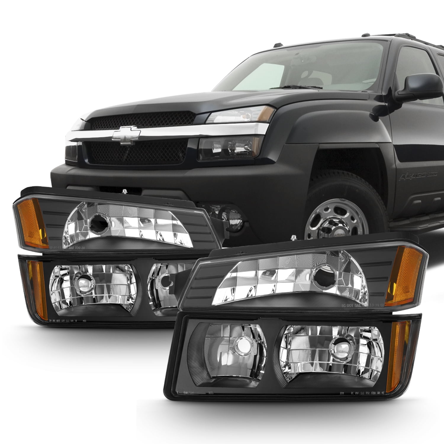 AKKON For Black 2002 2003 2004 2005 2006 Chevy Avalanche Body