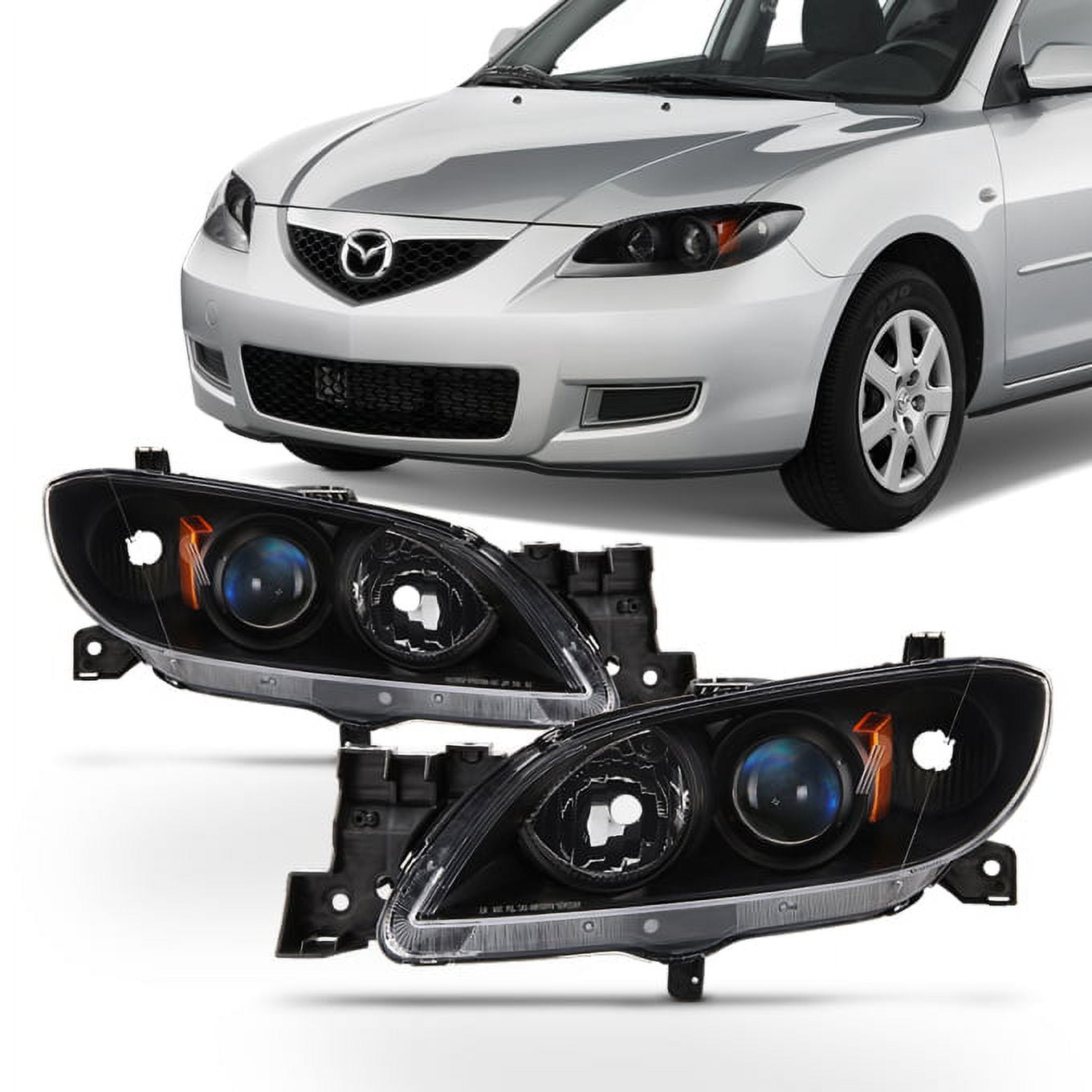 AKKON For Black 2004 2005 2006 2007 2008 2009 Mazda 3 Sedan Left