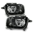 thumbnail image 1 of AKKON - For Black 2010 2011 2012 2013 Chevy Camaro Headlights Front Headlamps Pair Replacement Left+ Right, 1 of 6
